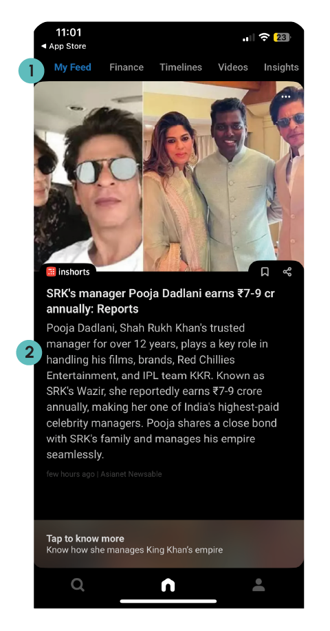 InShorts screenshot 1