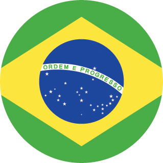 Circular adaptation of Brazilian flag